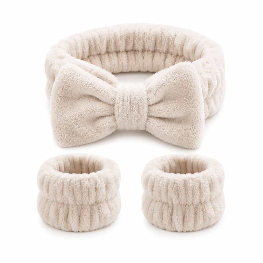 Spa Headband & Wristband Skincare Set