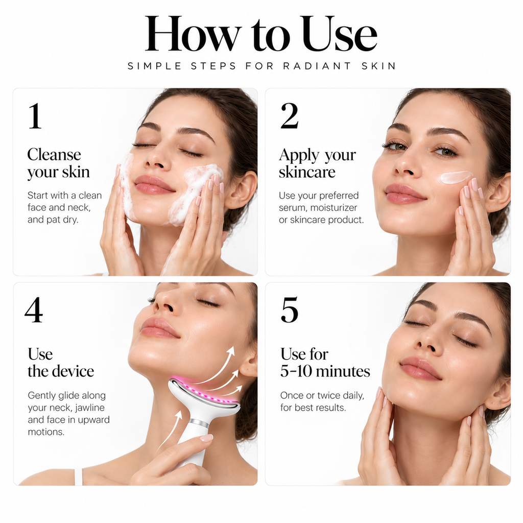 7-Mode LED Face & Neck Beauty Device