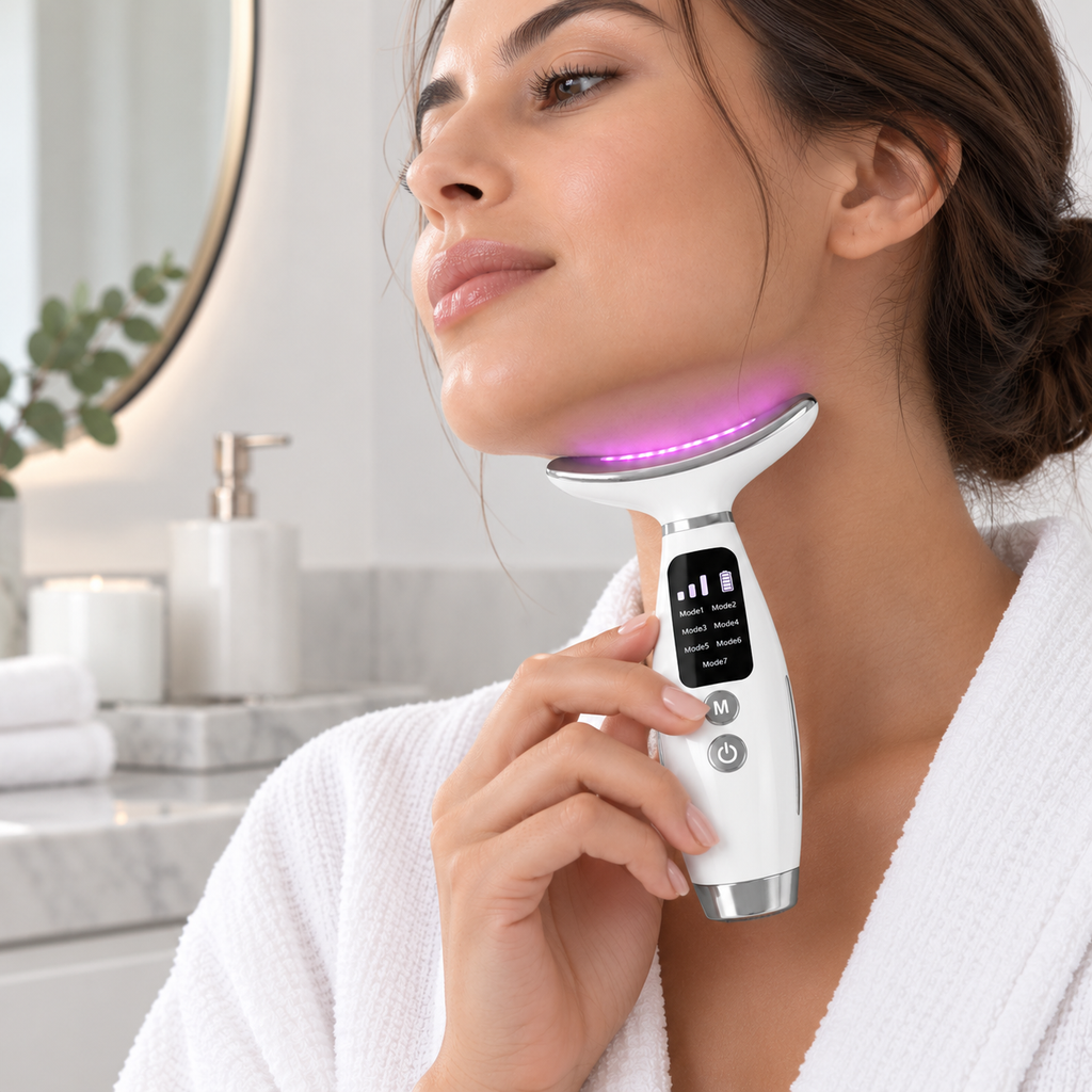 7-Mode LED Face & Neck Beauty Device