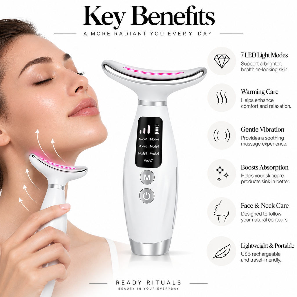 7-Mode LED Face & Neck Beauty Device