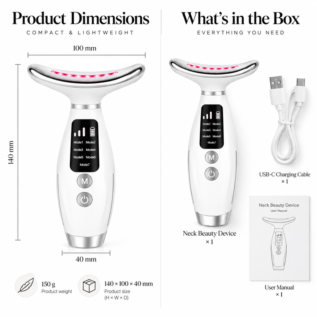 7-Mode LED Face & Neck Beauty Device