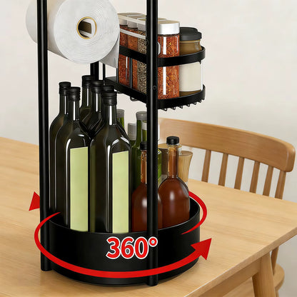 2-Tier 360° Rotating Spice Rack