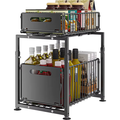 2-Tier Slide-Out Cabinet Organizer