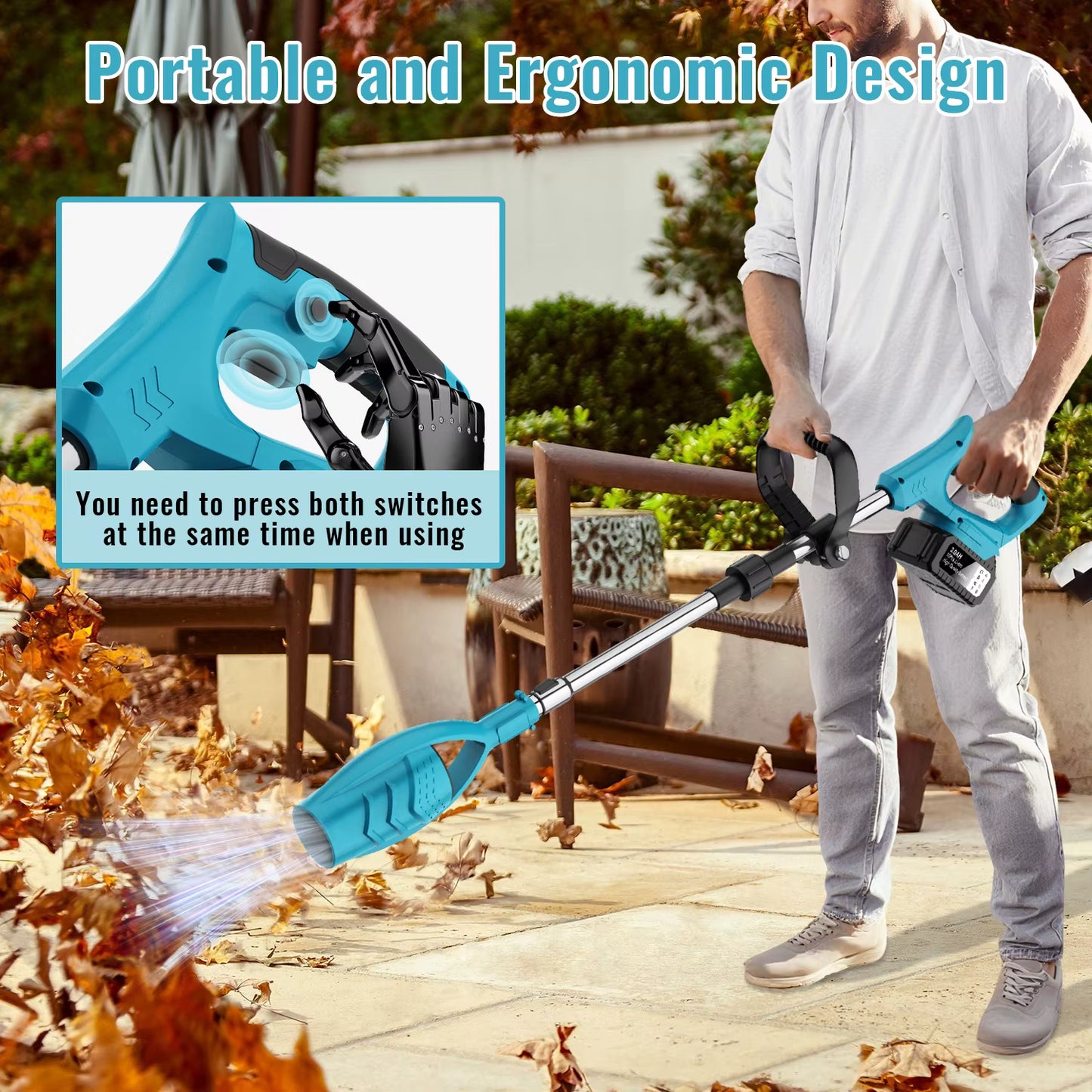2-in-1 Cordless Leaf Blower & High-Pressure Air Duster