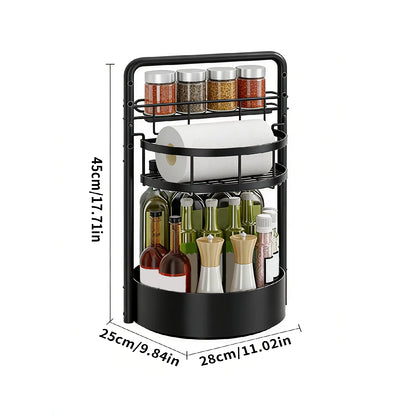 2-Tier 360° Rotating Spice Rack